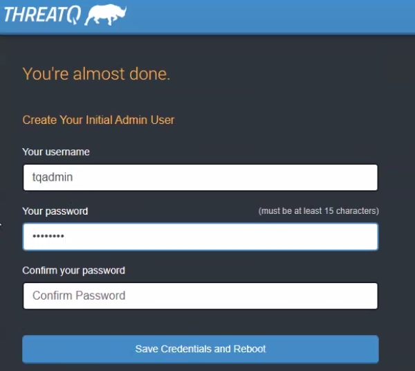 Create Admin User
