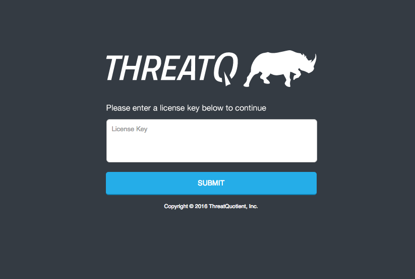 Enter ThreatQ License