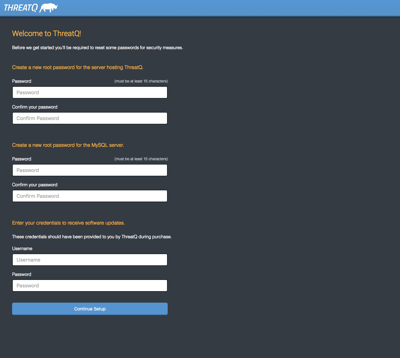 ThreatQ User Setup