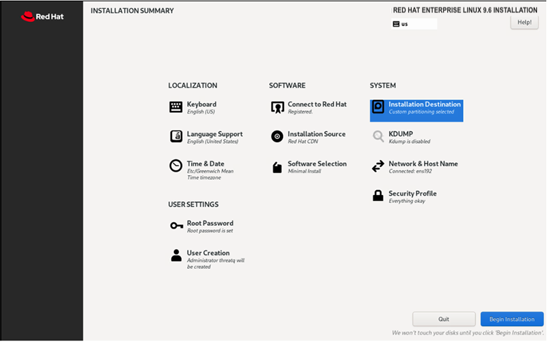 Installation Summary