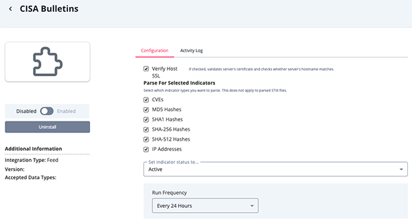 Configuration Screen