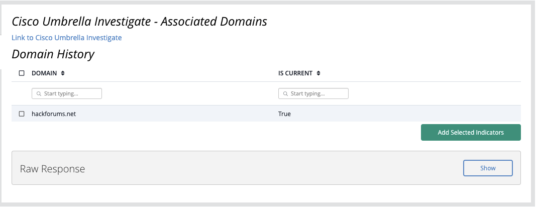 Reverse WHOIS Example Result