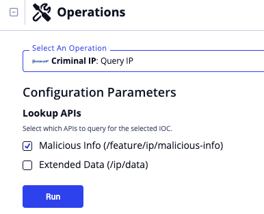 Run Parameters Run Parameters