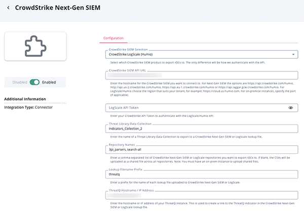 Configuration Screen