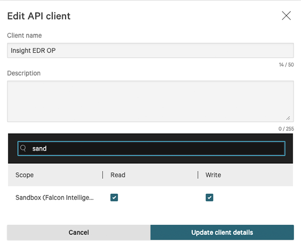 Sandbox Scope Permission - Read/Write 