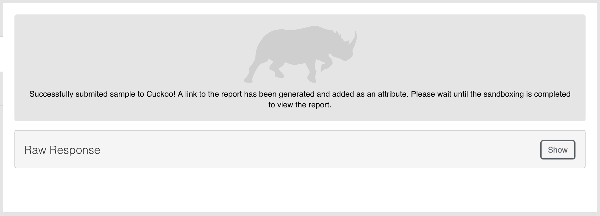 Submit Example Screenshot