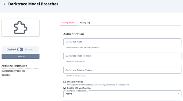 Configuration Screen