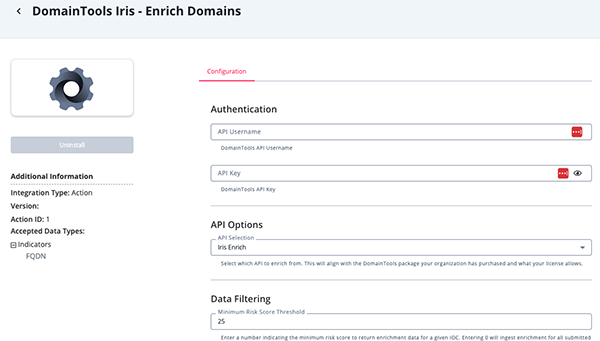 Configuration Screen