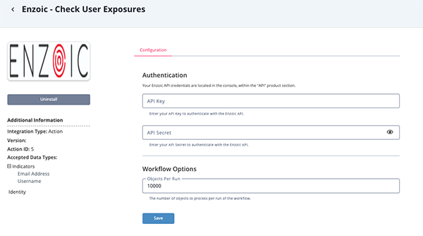 Configuration Screen