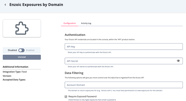 Configuration Screen