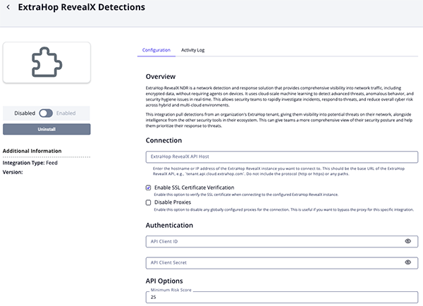 Configuration Screen