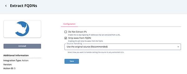 Configuration Screen