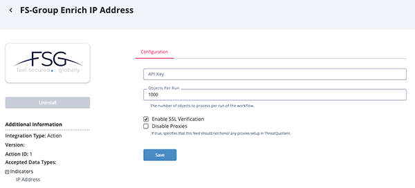 Configuration Screen