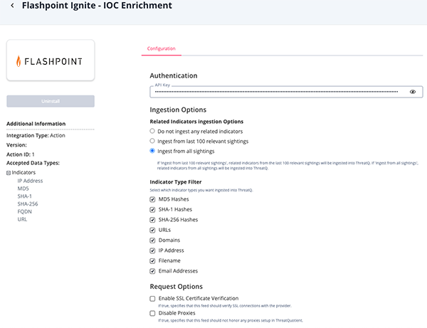 Configuration Screen