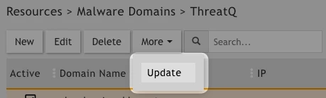 Click on Update