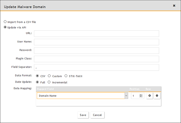 Update Domain Form