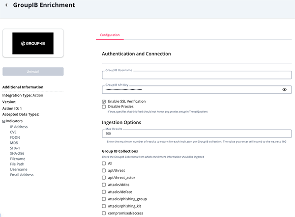 Configuration Screen