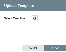Upload Template Screen