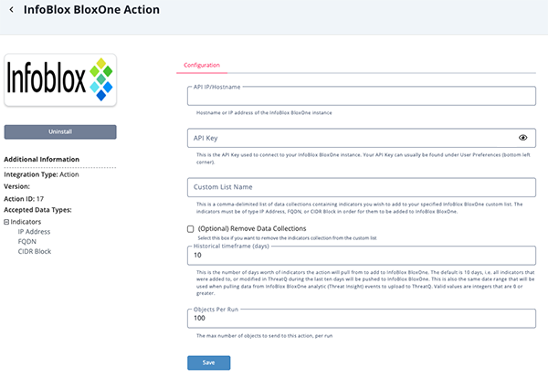 Configuration Screen