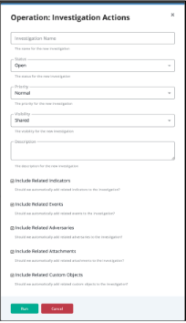 Start Action Parameters