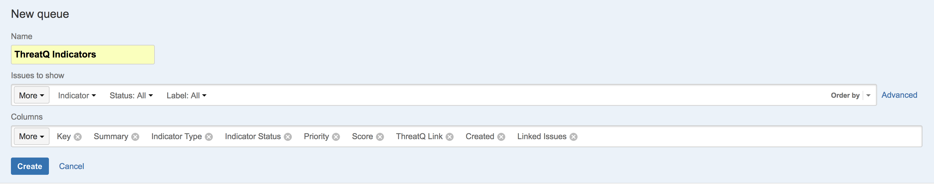 New Queue - ThreatQ Indicators