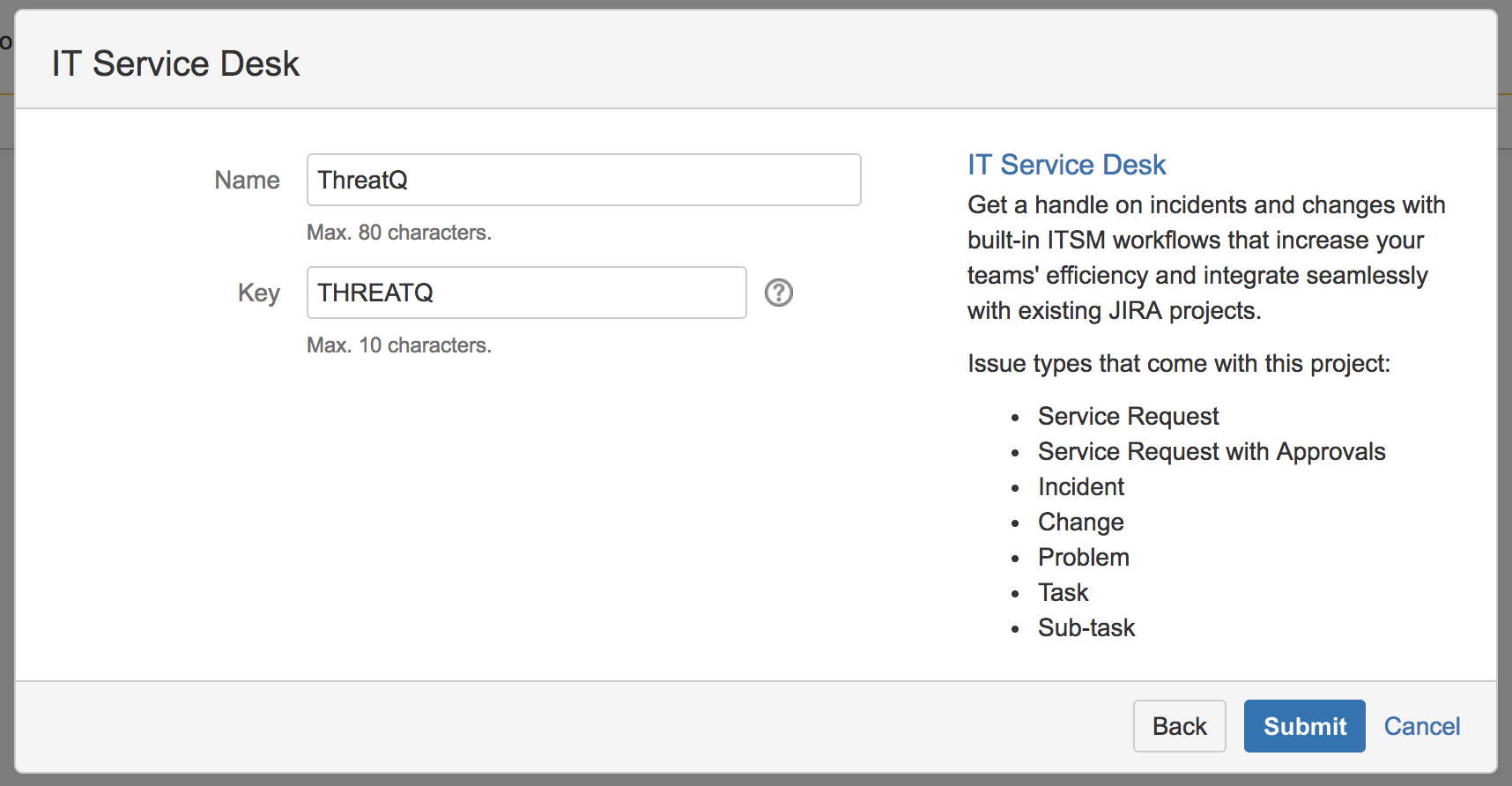 IT Service Desk Screen - Add Name