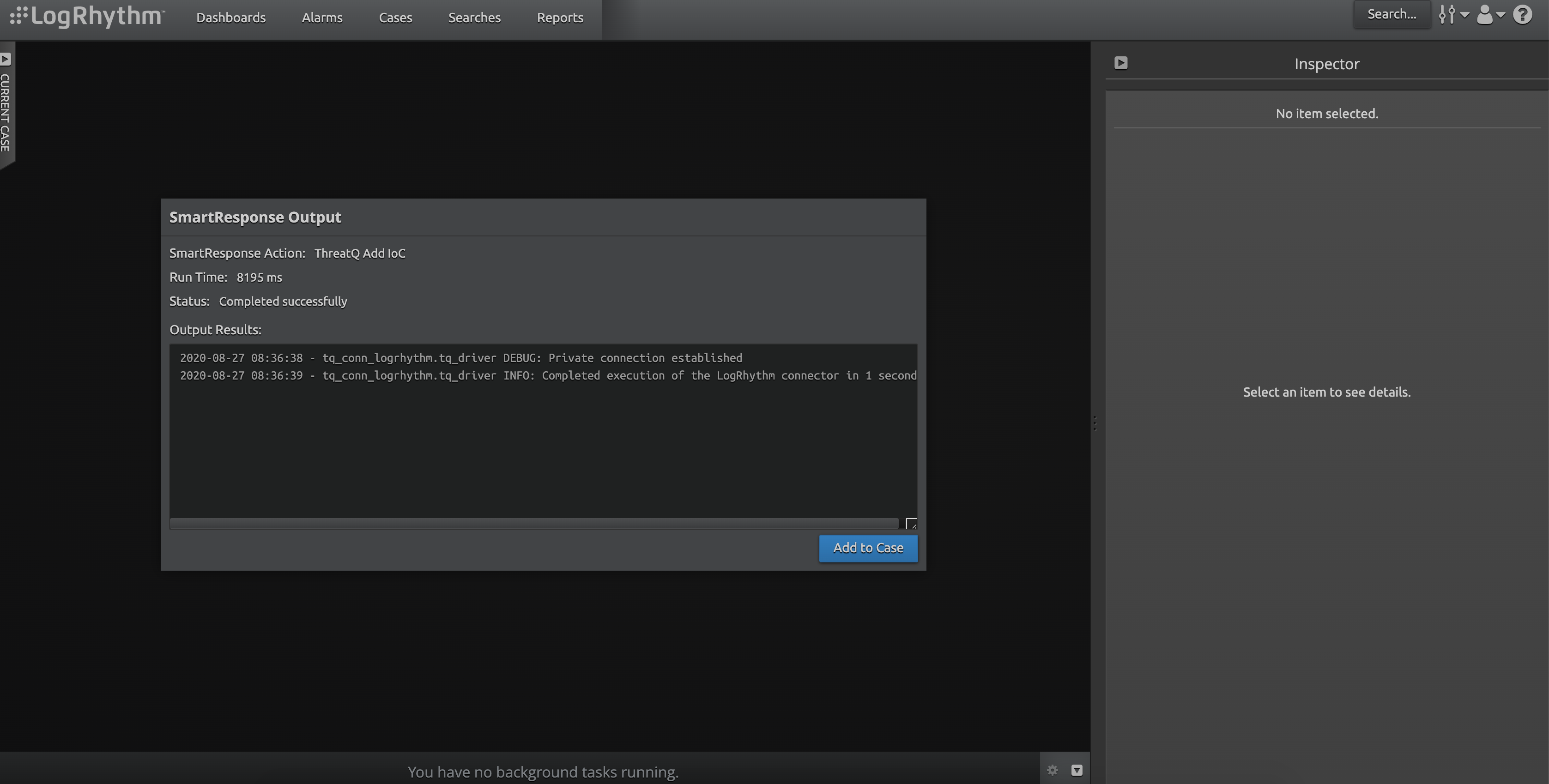 Smart Response Plugin Example Results