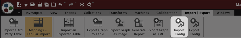 Import | Export tab