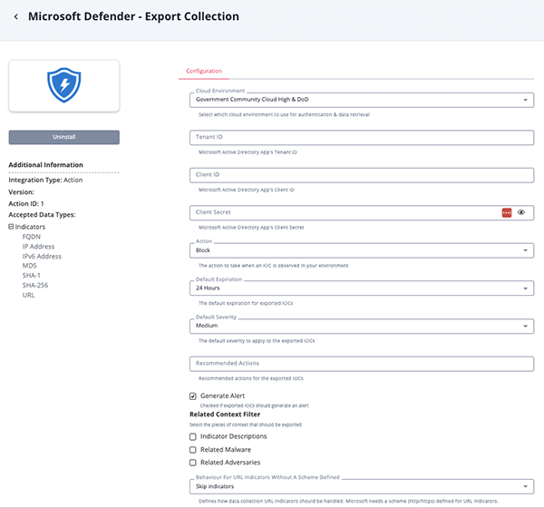Configuration Screen
