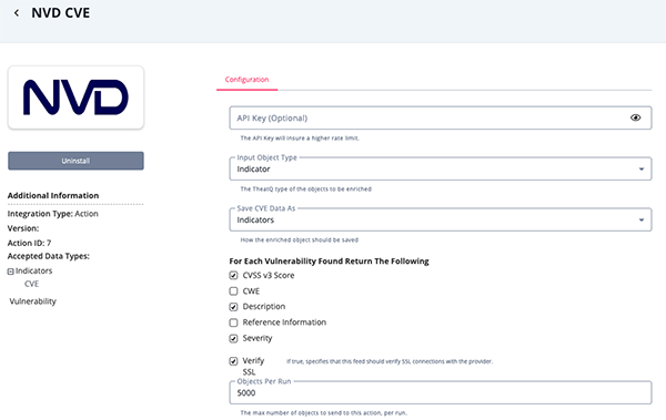 Configuration Screen
