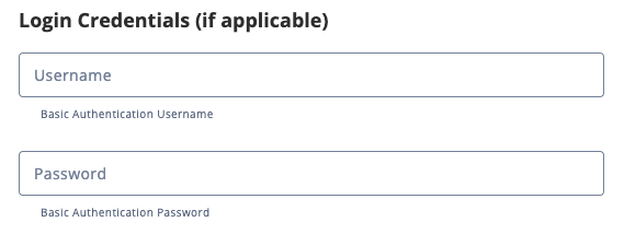 Login Credentials 