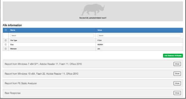 Get Report Action Example