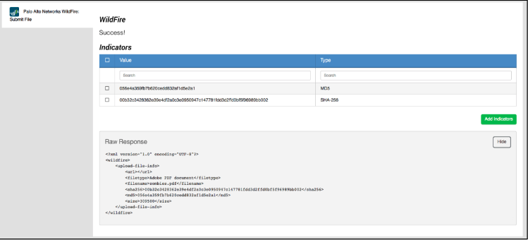 Submit File Action Example