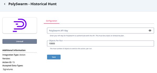 Configuration Screen