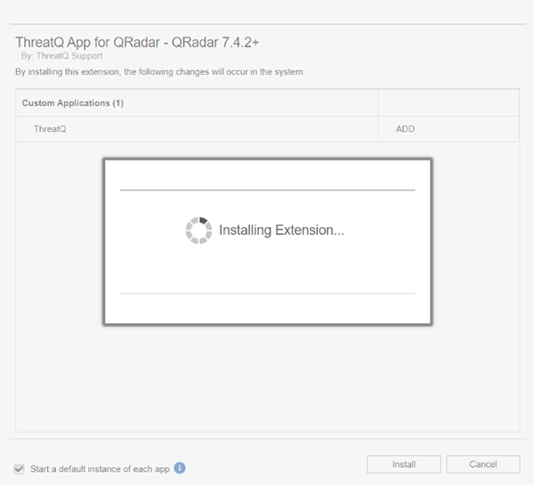 Installing Application Progress