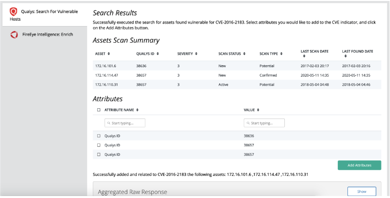 Qualys Example Result
