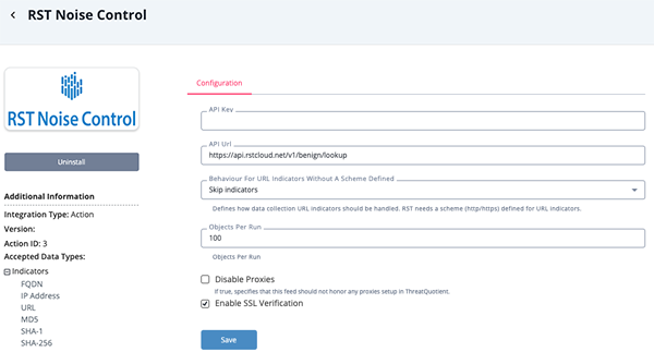 Configuration Screen