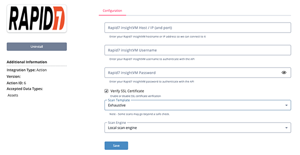 Configuration Screen