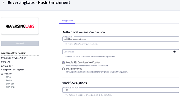 Hash Enrichment Configuration Parameters