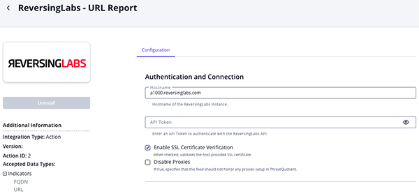 URL Report Configuration Parameters