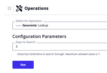 Run Options Run Options