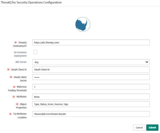 Configuration Screen