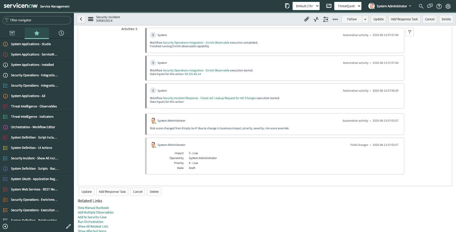 View observables via Show IoC