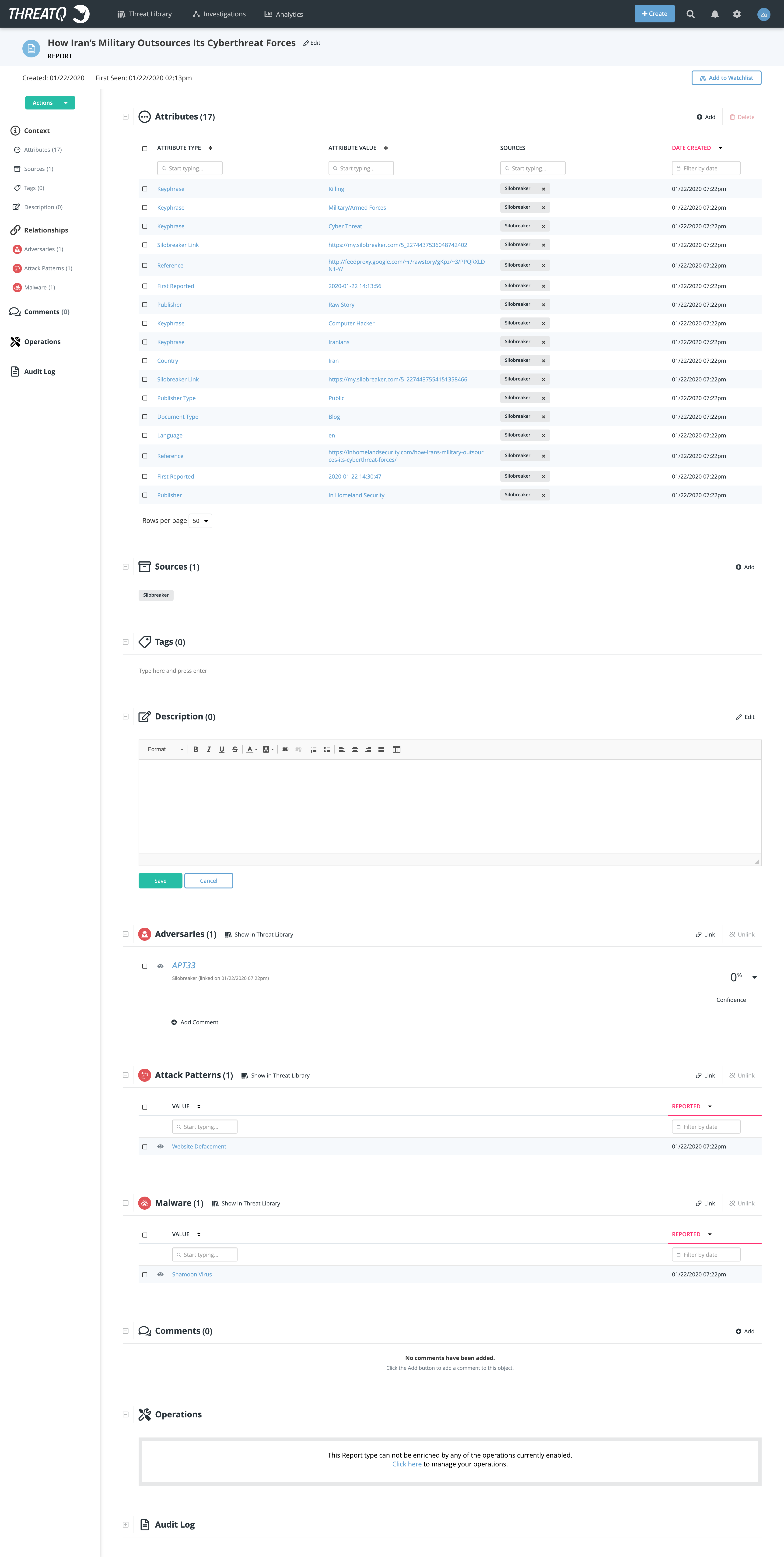 Silobreaker Report Detail Example