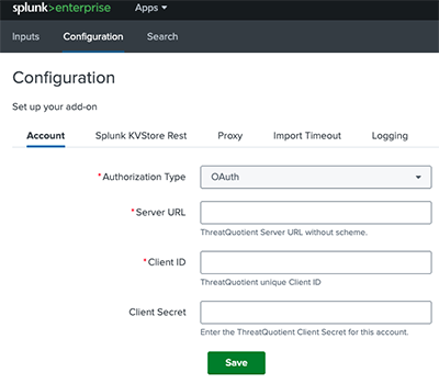 Add-On Account Tab