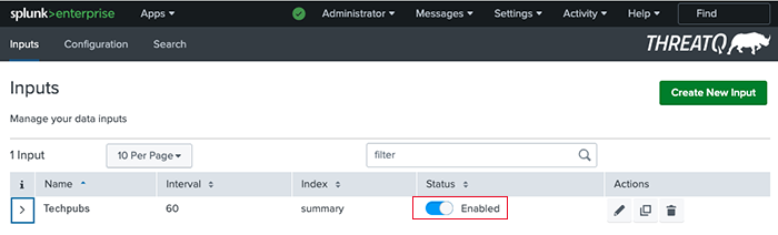 Disable Input Example
