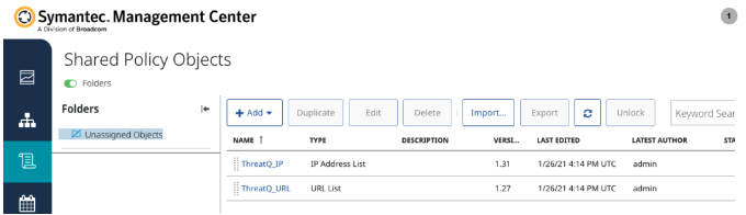 Management Center - Add Object