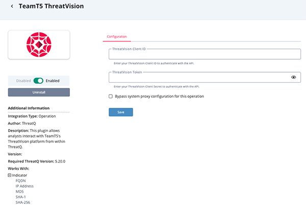 Configuration Screen