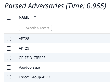 Example - Parsed Adversaries