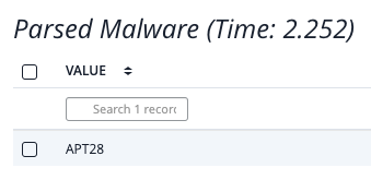 Example - Parsed Malware